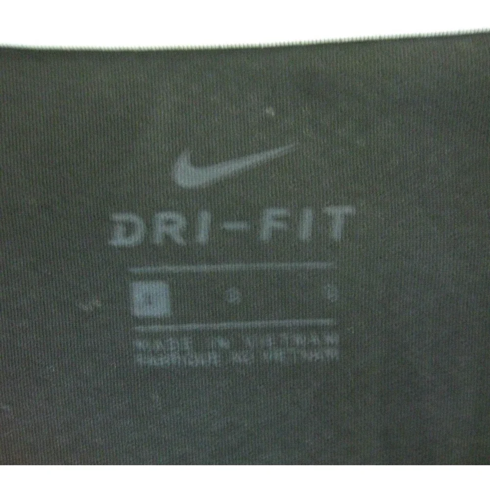 Nike Logo T-Shirt Girls Large Black Short Sleeve Dri-Fit Athletic Fitness Top